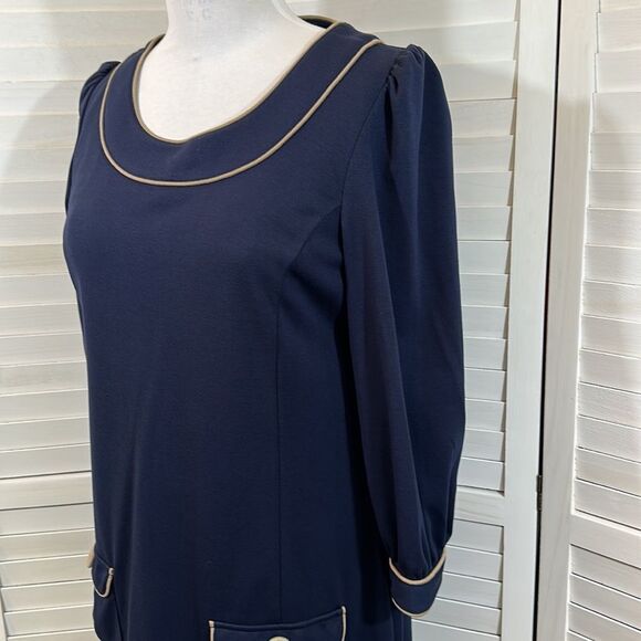 Next Navy Blue Dress Size10 (UK 14) Retro Style Shift - Picture 8 of 14